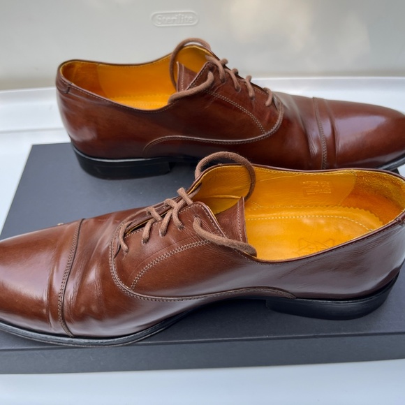 Undandy Custom Oxford Cap Toe Brown Dress Shoes Size 8.5 - Picture 4 of 6